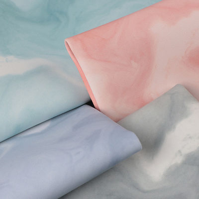 1.0 मिमी डिजिटल प्रिंटिंग संगमरमर पीवीसी नकली चमड़ा ब्रश किया हुआ तल हैंडबैग कॉस्मेटिक बैग उपयोग के लिए