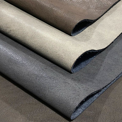 जूते के लिए सिम्युलेटेड पीयू माइक्रोफाइबर लेदर रेट्रो जले हुए छाल पैटर्न