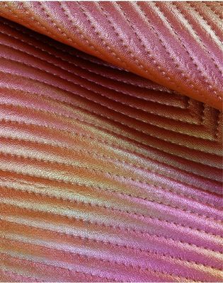 रंगीन ग्रेडिएंट डायमंड पीवीसी नकली कृत्रिम चमड़ा बैग चमड़ा कपड़े सामग्री