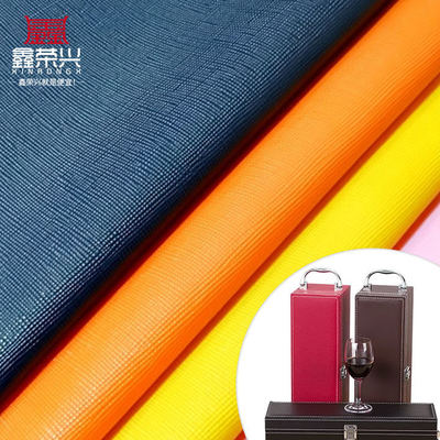 वॉलेट पैकेजिंग केस जूते नोटबुक लेदर फैब्रिक के लिए पीवीसी क्रॉस ग्रेन आर्टिफिशियल सिंथेटिक लेदर