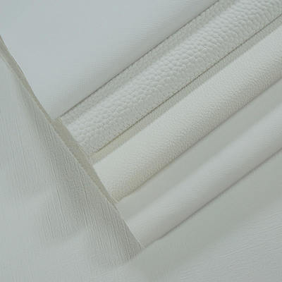 पीवीसी व्हाइट इम्बोस्ड डिजिटल प्रिंटिंग बैग नोटबुक फोन के लिए सिंथेटिक कृत्रिम चमड़े शेल टेबल मैट नकली चमड़े के कपड़े