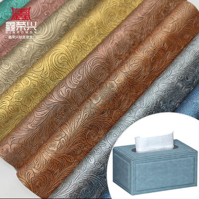 पीवीसी फूल पैटर्न कृत्रिम सिंथेटिक चमड़े वॉलेट बॉक्स जूते Ntoebook नकली चमड़े के कपड़े