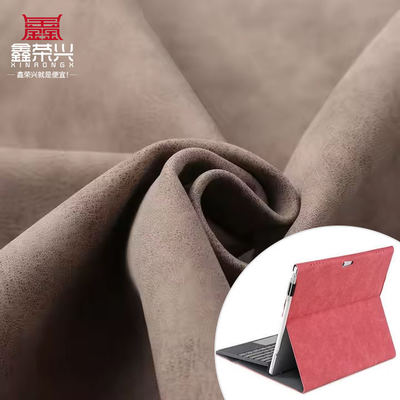 बैग जूते वॉलेट सजावट नोटबुक केस के लिए PU फ्रॉस्टेड यांगबक नुबक ग्रेन सिंथेटिक लेदर फैब्रिक