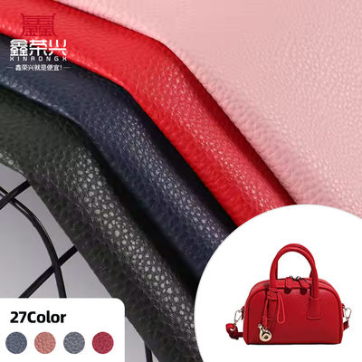 बैग और फर्नीचर के लिए डबल ब्रश बैकिंग और उभरा हुआ पैटर्न के साथ 58 रंगीन पीवीसी लेदर