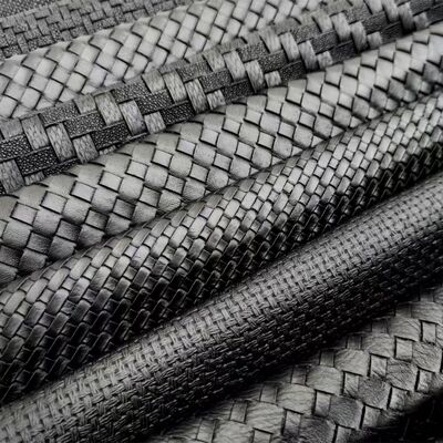 Looped Fabric Woven Pattern PVC Synthetic Leather Embossed Shoes Bags Furniture Crafts Car Faux Leather Fabric Stretch