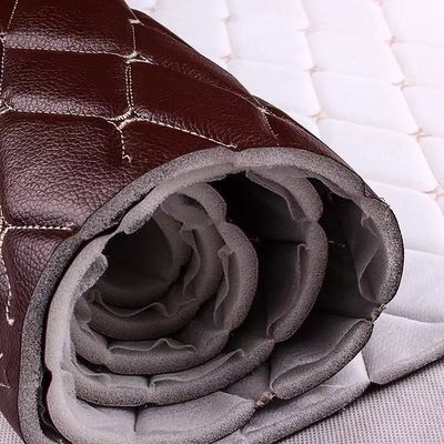 कार फुटमैट पीवीसी नकली चमड़ा सामग्री हीरा कढ़ाई पीवीसी स्पंज चमड़ा