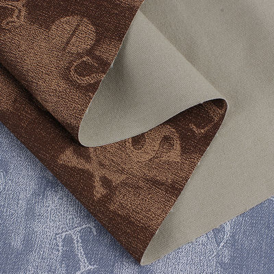 धोया हुआ डेनिम पीयू चमड़ा पर्यावरण के अनुकूल इम्बोस्ड लाइटवेट फेक्स चमड़ा