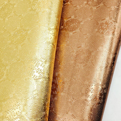 बॉक्स पैकेजिंग चमड़ा गोल्डन सीरीज़ उभरा पीवीसी चमड़ा गैर बुना