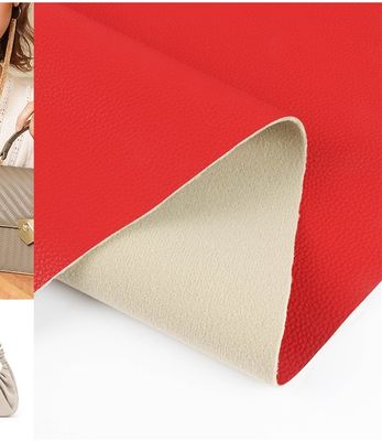 हैंडबैग लिची पीयू नकली चमड़े के कपड़े पानी आधारित विलायक मुक्त पीयू चमड़े