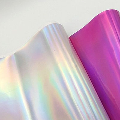 लेजर मिरर पीयू चमड़ा और नकली चमड़ा जलरोधक ग्रेडिएंट परावर्तक चांदी