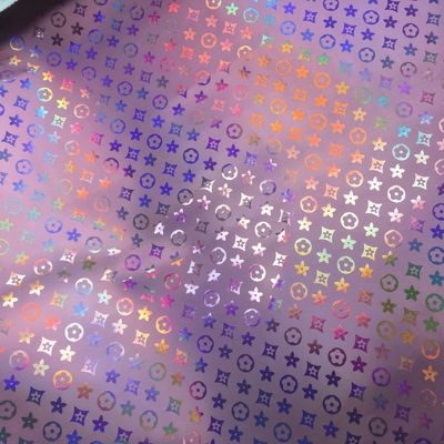 हैंडबैग लेजर उत्कीर्ण पु चमड़ा रंगीन पेंटागन फूल कृत्रिम चमड़ा पु