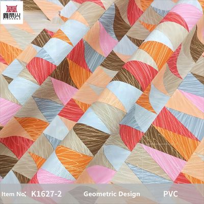 0.8 मिमी रंगीन ज्यामितीय डिजाइन पीवीसी चमड़े के लिए हैंडबैग पैकिंग बॉक्स फोन केस सजावट उपयोग