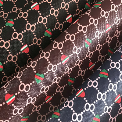 मुद्रित हृदय आकार संख्या 8 पीवीसी नकली चमड़े के बैग पर्स वॉलेट फोन केस पैकेज बॉक्स चमड़े के कपड़े