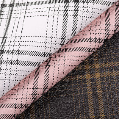 बैग प्लाइड स्ट्रिप प्रिंटेड पीवीसी नकली चमड़े का कपड़े कृत्रिम खरोंच प्रतिरोधी