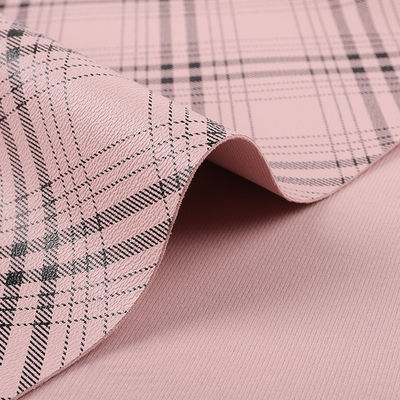 बैग प्लाइड स्ट्रिप प्रिंटेड पीवीसी नकली चमड़े का कपड़े कृत्रिम खरोंच प्रतिरोधी