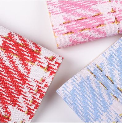 0.7mm बैग के लिए सिंथेटिक पीवीसी चमड़ा मुद्रित सोने का धागा जाली