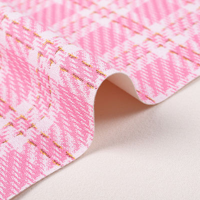 0.7mm बैग के लिए सिंथेटिक पीवीसी चमड़ा मुद्रित सोने का धागा जाली