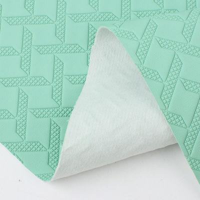 कस्टम कार फर्श मैट चमड़े के बुना पैटर्न पीवीसी चमड़े की सामग्री विरोधी मोल्ड