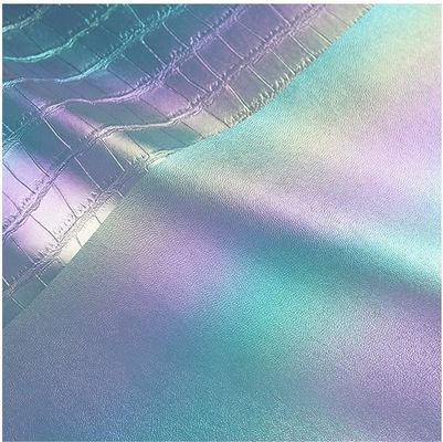 रंगीन ढलान मगरमच्छ पीवीसी नकली कृत्रिम चमड़ा बैग चमड़ा कपड़े सामग्री