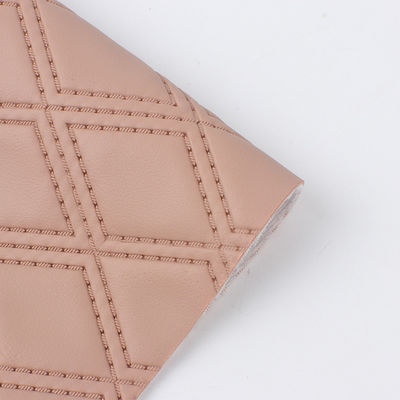 नरम सिलाई कढ़ाई डायमंड बुना सजावटी पीवीसी नकली कृत्रिम चमड़े