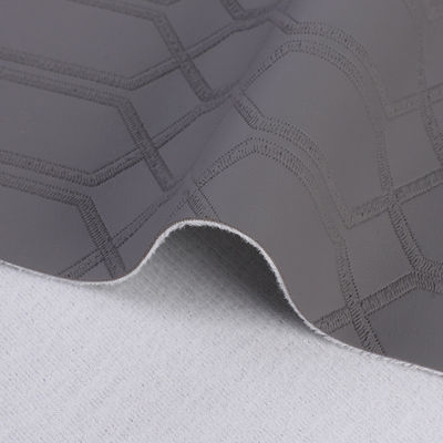 हेक्सागोनल स्क्वायर प्लेड पैटर्न पीवीसी नकली कृत्रिम चमड़े के कपड़े