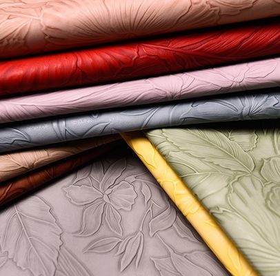 3 डी रेट्रो फ्लोरल एम्बोस्ड पीवीसी चमड़े के नीचे ब्रश हैंडबैग के लिए पैकेजिंग बॉक्स सजावटी कपड़े Placemat नकली चमड़े