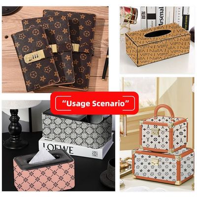 बैग, नोटबुक, फोन केस के लिए 0.5 मिमी मुद्रित पीवीसी लेदर फैब्रिक