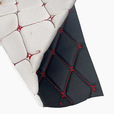 कस्टम पीवीसी कढ़ाईदार रजाईदार सिंथेटिक लेदर 6.0 मिमी पॉलीयूरेथेन फोम कार सीट कवर सोफा फॉक्स लेदर फैब्रिक के लिए