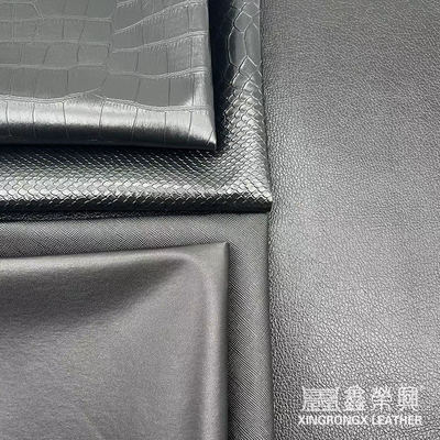 थोक पीवीसी फॉक्स लेदर वॉलेट बॉक्स जूते नोटबुक लीची एनिमल बुना हुआ क्रॉस पैटर्न आर्टिफिशियल सिंथेटिक लेदर फैब्रिक