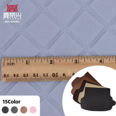 पीवीसी रोम्बस लिची इम्बोस्ड स्टाइल कार के लिए कृत्रिम सिंथेटिक चमड़ा पैर कार सीटें सोफा सजावट बैग नकली चमड़े के कपड़े