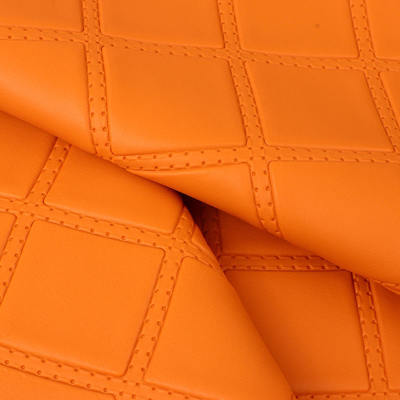 पीवीसी रम्बस पंचिंग उभरा हुआ स्टाइल कृत्रिम सिंथेटिक चमड़ा कार फुट कार सीट सोफा सजावट बैग फॉक्स लेदर फैब्रिक