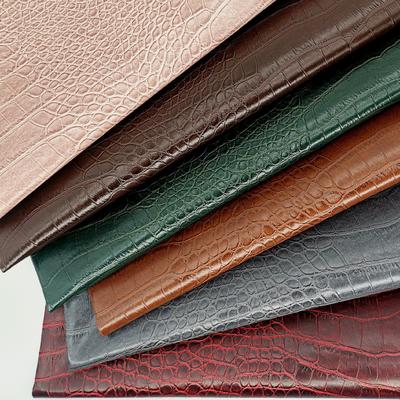 पीवीसी मगरमच्छ अनाज कृत्रिम सिंथेटिक चमड़े वॉलेट बॉक्स जूते Ntoebook नकली चमड़े के कपड़े