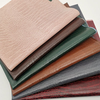 पीवीसी मगरमच्छ अनाज कृत्रिम सिंथेटिक चमड़े वॉलेट बॉक्स जूते Ntoebook नकली चमड़े के कपड़े