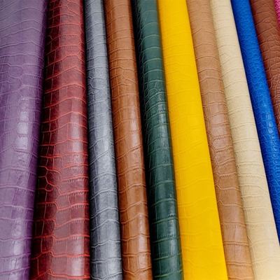 पीवीसी मगरमच्छ अनाज कृत्रिम सिंथेटिक चमड़े वॉलेट बॉक्स जूते Ntoebook नकली चमड़े के कपड़े