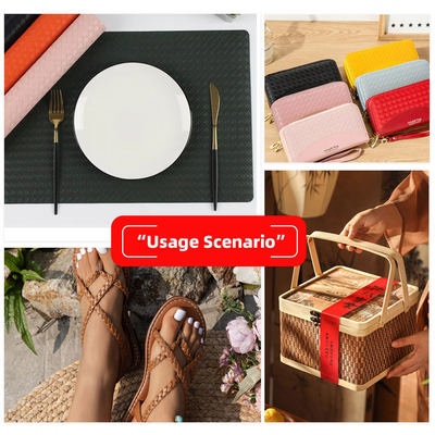 पीवीसी धातु चमकदार उभरा हुआ बुनाई पैटर्न पैकेजिंग के लिए कृत्रिम सिंथेटिक चमड़ा वॉलेट बॉक्स जूते नोटबुक नकली चमड़े का कपड़े