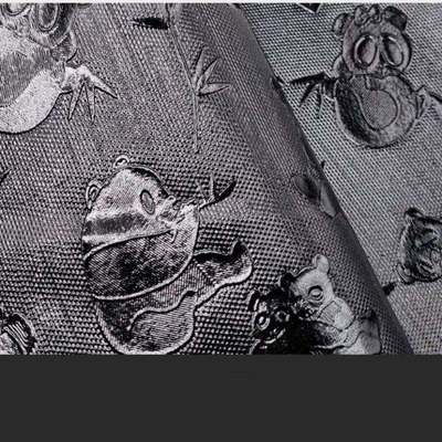 Wholesale PVC Highlights of 045 # Panda Grain Pattern Artificial Synthetic Leather Wallet Box Shoes Notebook Fabric