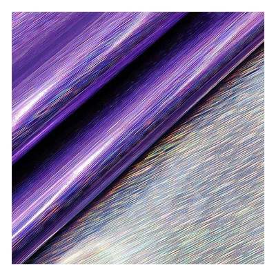 Rainbow Pu Holographic Wire-drawing Figure Embossed Artificial Faux Leather Shoes Vanity Case Handbag Notebook Leather Fabric