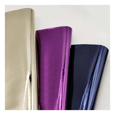 उच्च गुणवत्ता वाले सिंथेटिक नकली जूते हैंडबैग नोटबुक चमड़ा पु इंद्रधनुष होलोग्राफिक धातु रंगीन दर्पण चमड़े के कपड़े