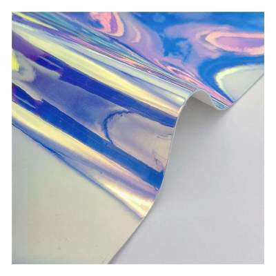 इंद्रधनुष पु होलोग्राफिक धातु रंगीन दर्पण चमड़े सिंथेटिक कृत्रिम नकली जूते मामले हैंडबैग नोटबुक चमड़े के कपड़े