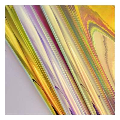 इंद्रधनुष पु होलोग्राफिक धातु रंगीन दर्पण चमड़े सिंथेटिक कृत्रिम नकली जूते मामले हैंडबैग नोटबुक चमड़े के कपड़े