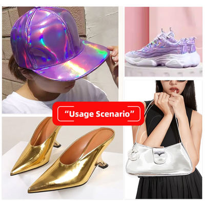 विशेष पु इंद्रधनुष दर्पण उभरा सिंथेटिक चमड़ा सामान हैंडबैग जूते कॉस्मेटिक बैग चमड़ा फैब्रिक