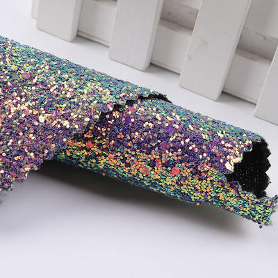 जूते बैग धनुष शिल्प टोपी के लिए लोचदार पु स्पार्कलिंग चमकदार चंकी हेक्सागोन ग्लिटर फैब्रिक सिंथेटिक लेदर, नकली चमड़ा फैब्रिक