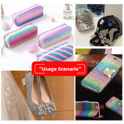 लोचदार पीयू चमकदार चमकदार हेक्सागोन ग्लिटर कपड़े जूते के लिए सिंथेटिक चमड़े के बैग धनुष शिल्प टोपी नकली चमड़े के कपड़े