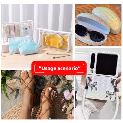 1.1 मिमी मोटाई 54/55" चौड़ाई 20 रंग पीवीसी चमड़ा, हैंडबैग और घर की सजावट के लिए कृत्रिम चमड़ा