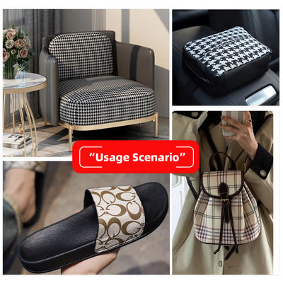 0.8 मिमी मोटाई 54/55 " चौड़ाई घर्षण प्रतिरोधी पीवीसी चमड़े के लिए हैंडबैग जूते और फर्नीचर