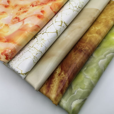 बैग और वॉलेट के लिए 20 रंगों में डबल ब्रश बैकिंग के साथ मार्बलिंग ग्रेन प्रिंटेड पीवीसी लेदर