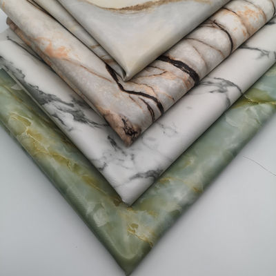 बैग और वॉलेट के लिए 20 रंगों में डबल ब्रश बैकिंग के साथ मार्बलिंग ग्रेन प्रिंटेड पीवीसी लेदर