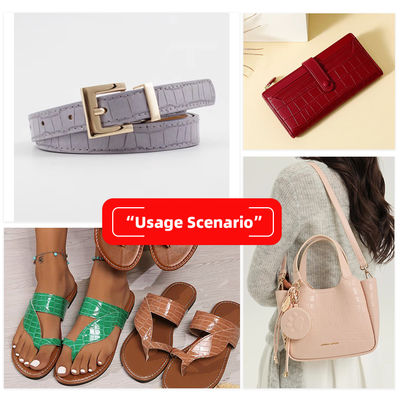 पीवीसी चमड़े का नकली चमड़े का कपड़ा पशु पैटर्न के साथ 137 सेमी चौड़ाई और डबल ब्रश बैक