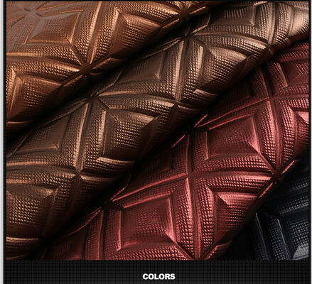 पीवीसी बड़े वर्ग अनाज पैटर्न सिंथेटिक कृत्रिम चमड़े के कपड़े के लिए हैंडबैग कुर्सी बिस्तर जूते कार सोफे