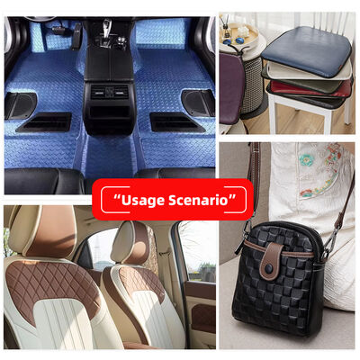 कस्टम 5 मिमी पॉलीयूरेथेन फोम क्विल्टेड पीवीसी कढ़ाई कार सीट कवर के लिए सिंथेटिक चमड़े के कपड़े सोफे बैग बैग उभरा